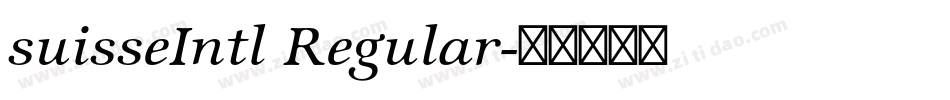 suisseIntl Regular字体转换